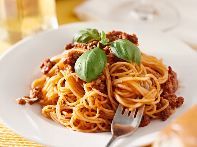 Spaghetti sauce tomate et viande