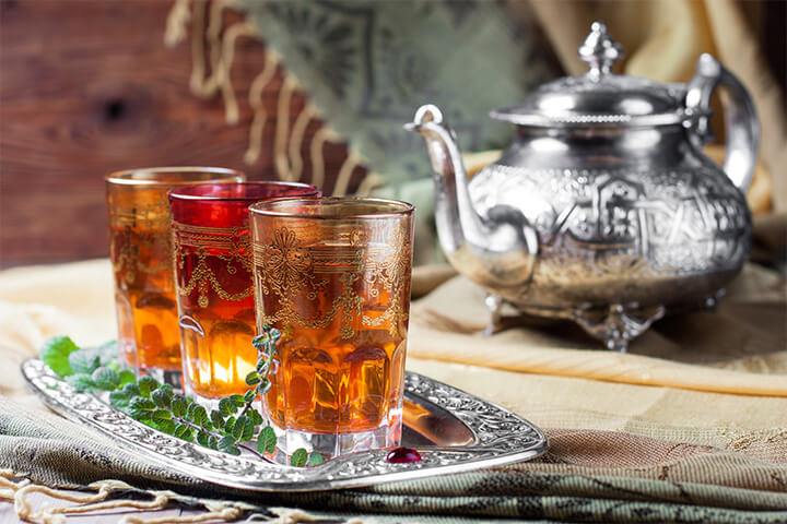 Recette marocaine de thé vert à la menthe