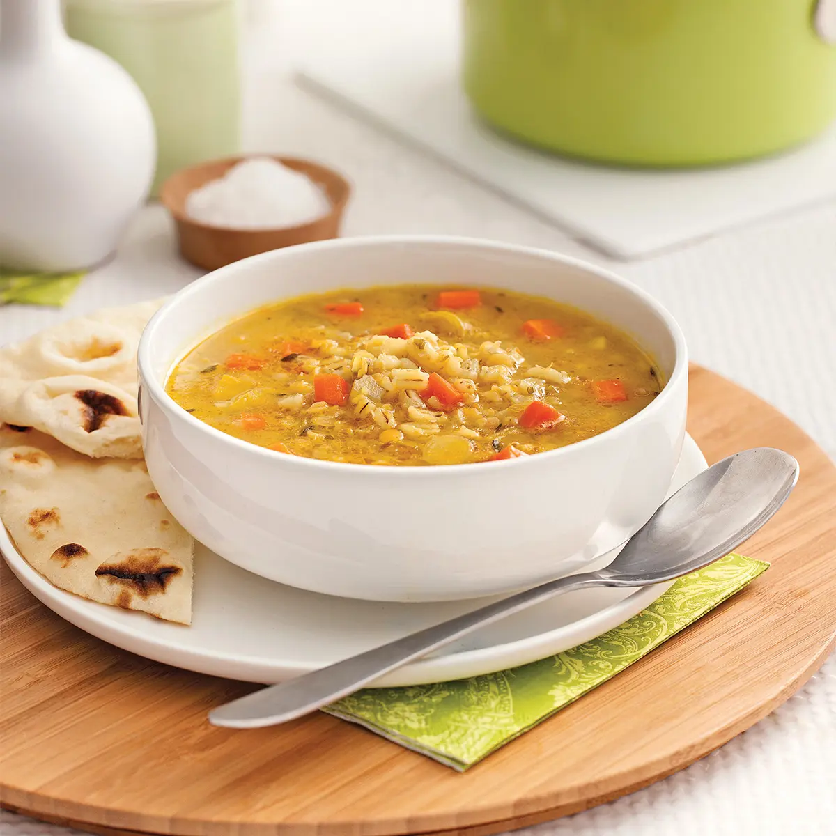 Indian-style barley and lentils soup
