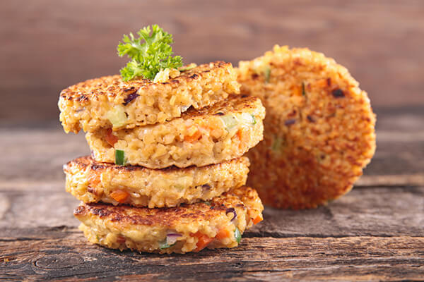 Croquettes végétariennes quinoa et poireaux pour diminuer sa consommation de viande