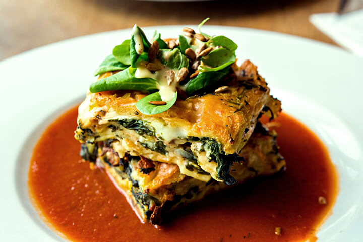 Lasagne végé avec tempeh et légumes