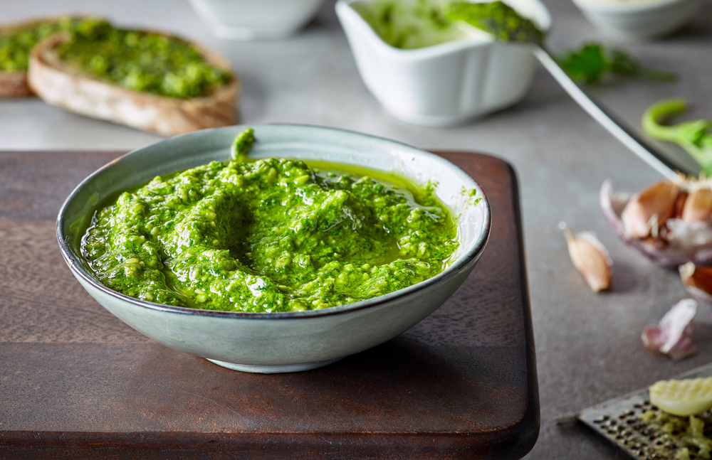 Pesto aux asperges et au parmesan qu'on peut congeler