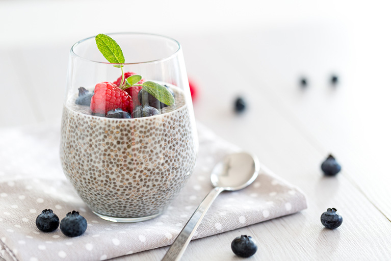 Un pouding de chia à faire avec du lait d’avoine.