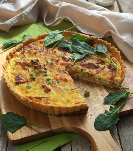 Quiche aux poireaux assaisonnée à la muscade