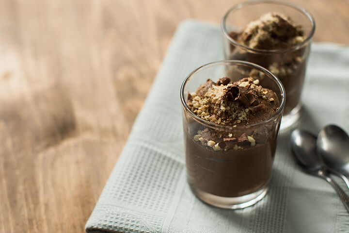 Recette de dessert végé à Noël : mousse au chocolat et tofu sans lactose