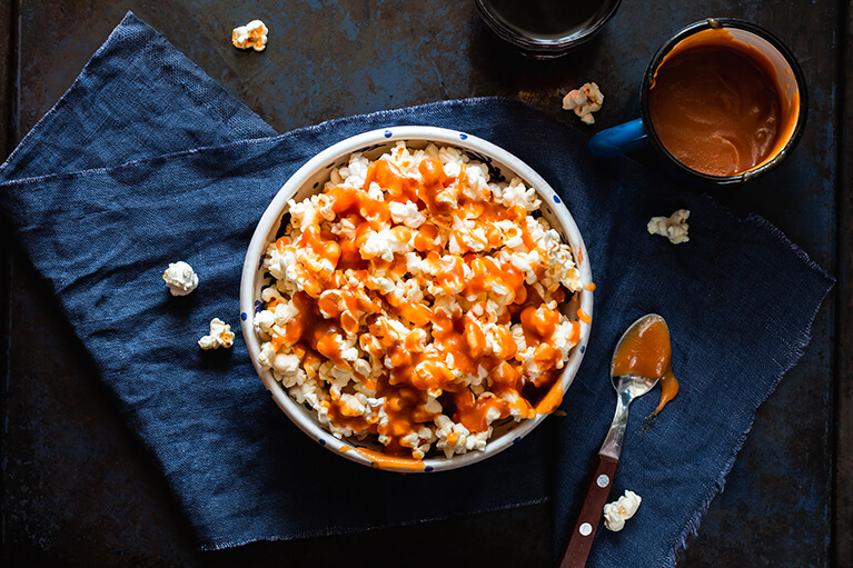 Popcorn au caramel maison