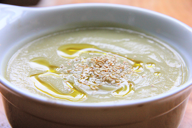 Velouté de poireau topinambour
