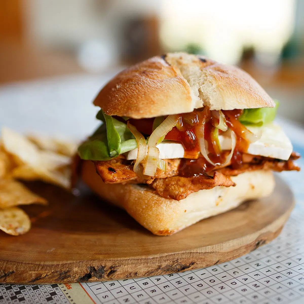 Chicken breast burger