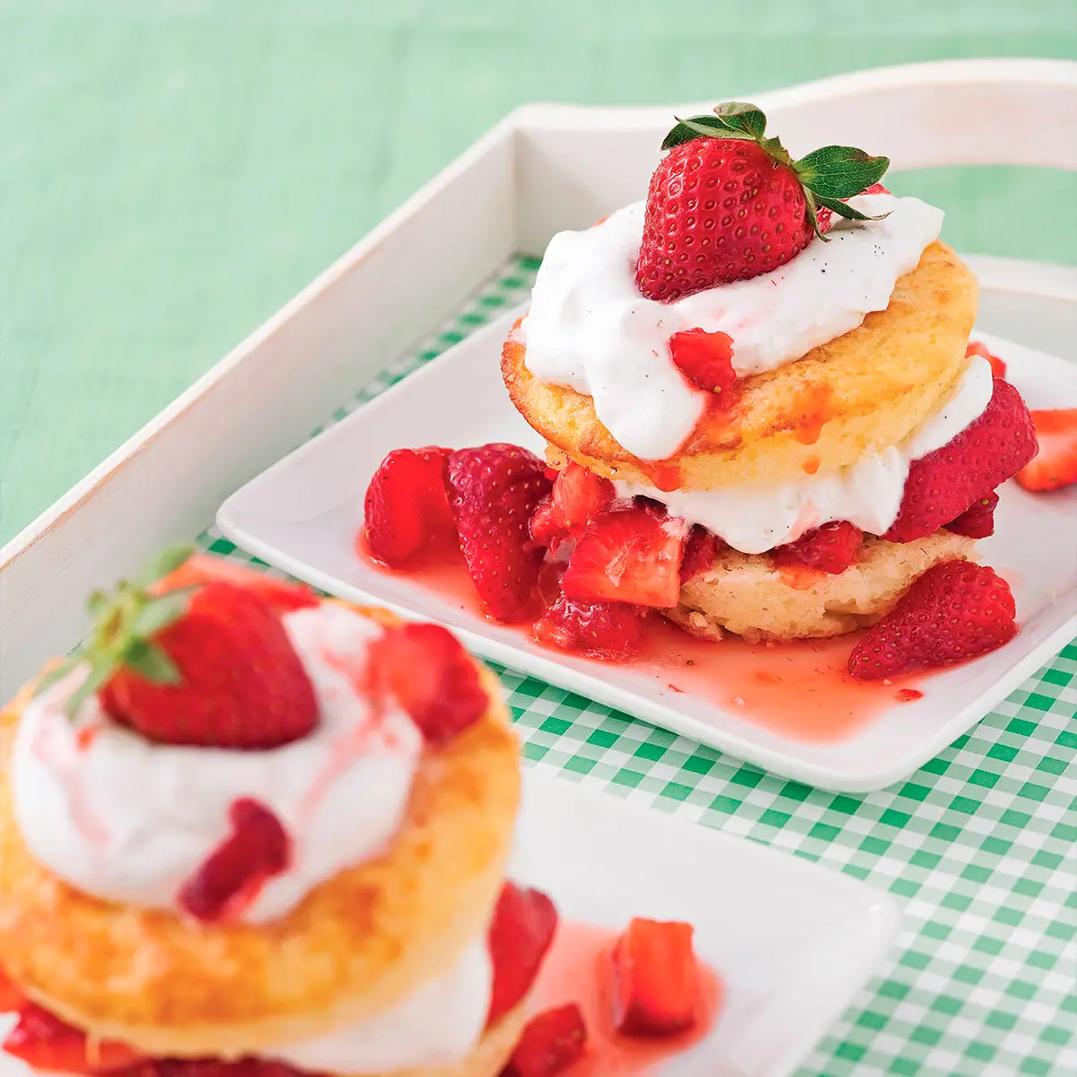 Strawberries shortcakes