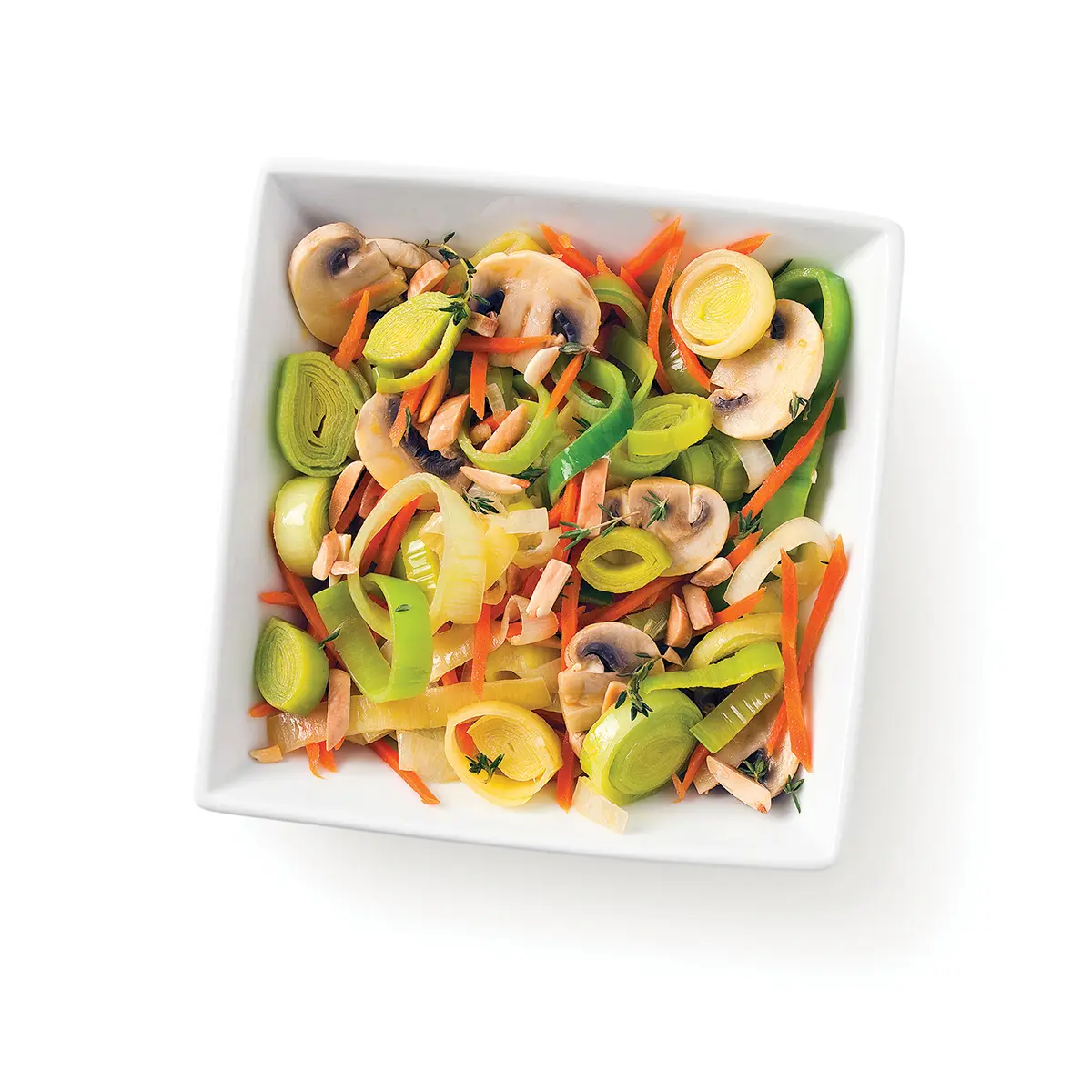 Mushrooms and almonds sauté