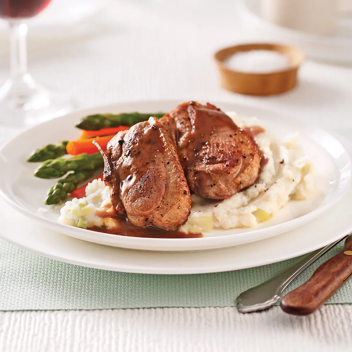 Caramelized duck chops
