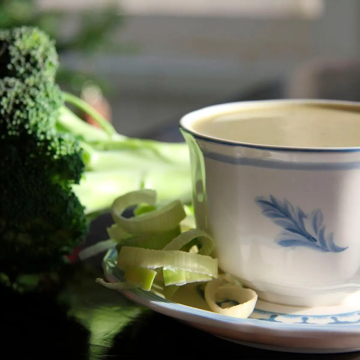 Crème de brocoli et poireau sans produits laitiers