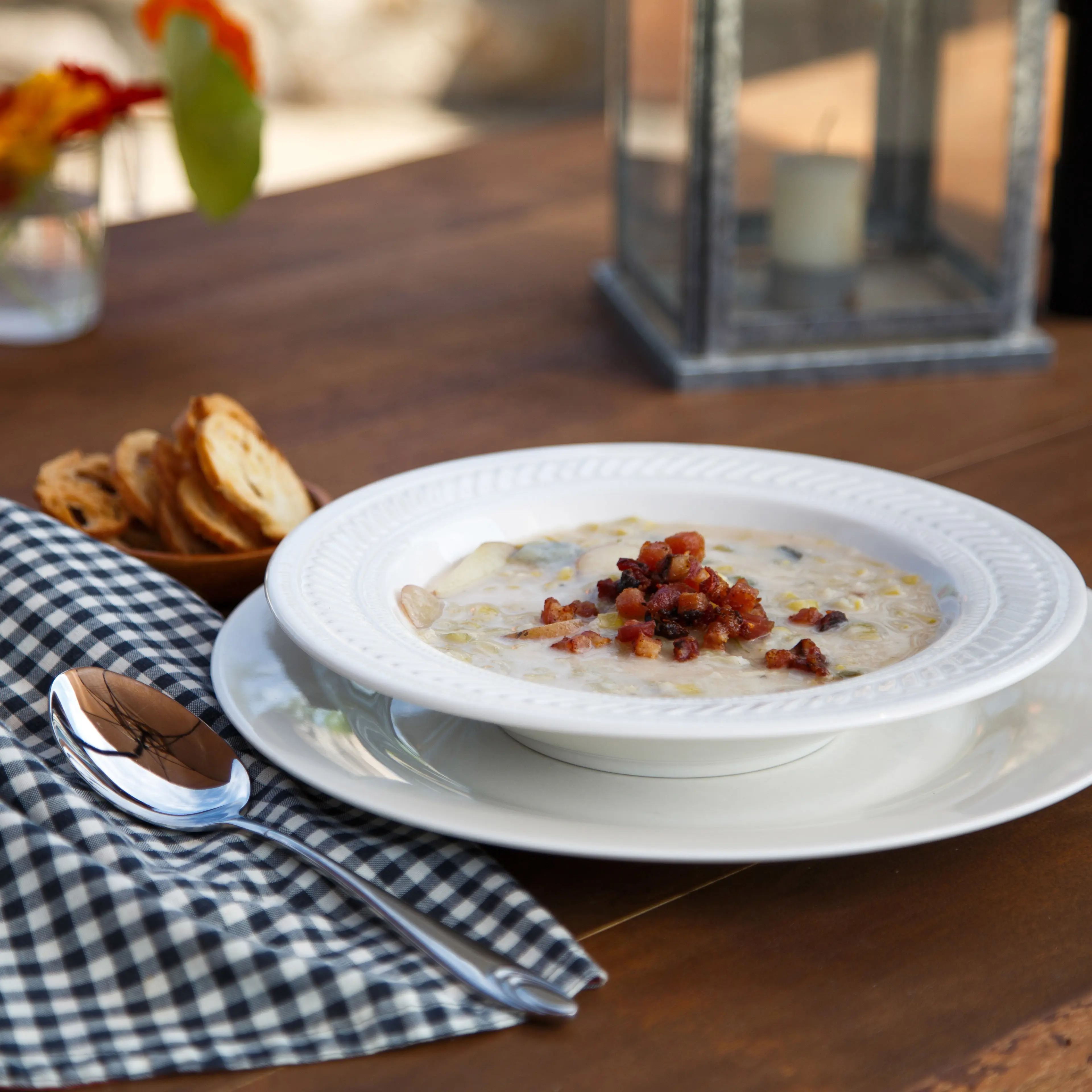 Soupe aux poireaux et pommes de terre 