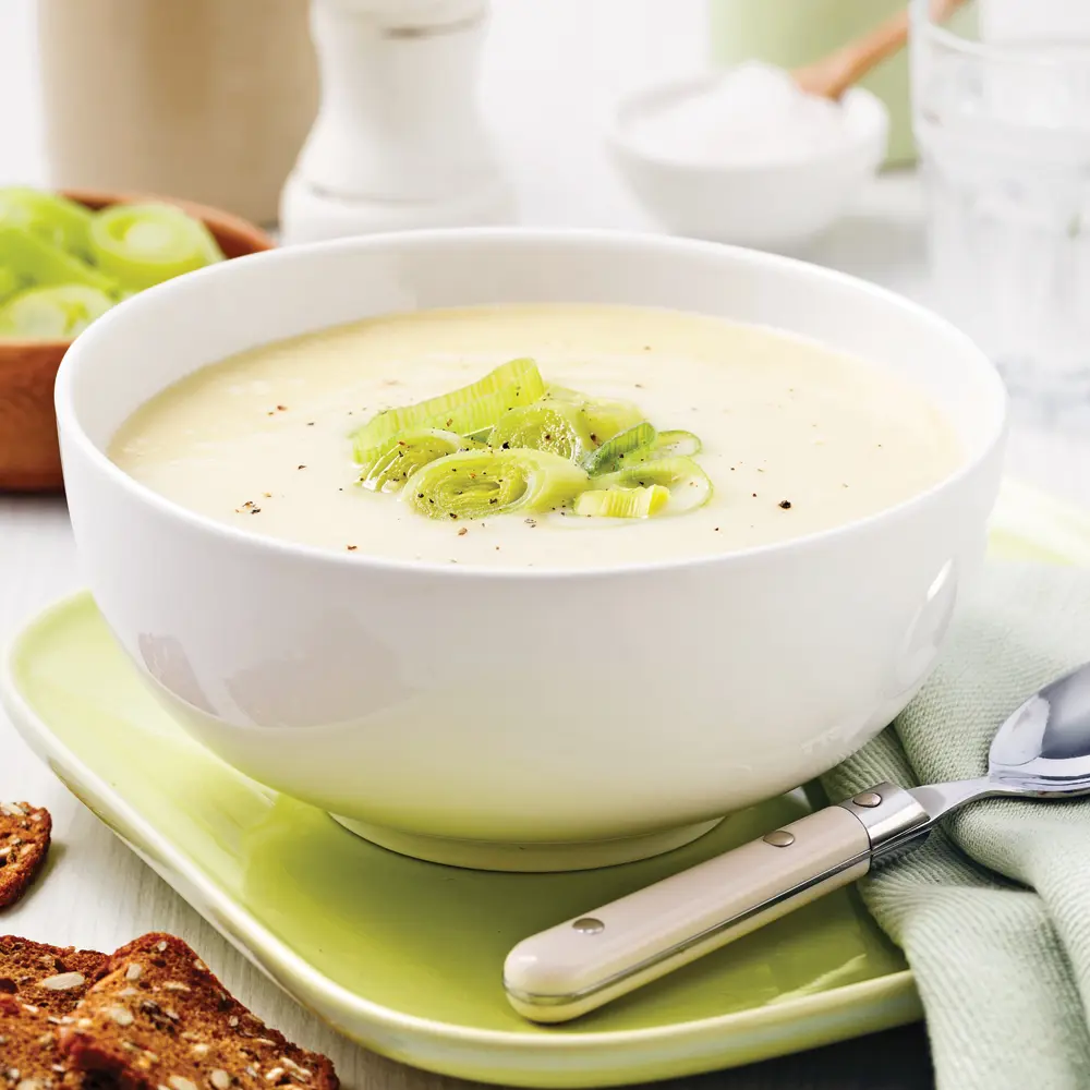 Potage aux poireaux et pommes de terre