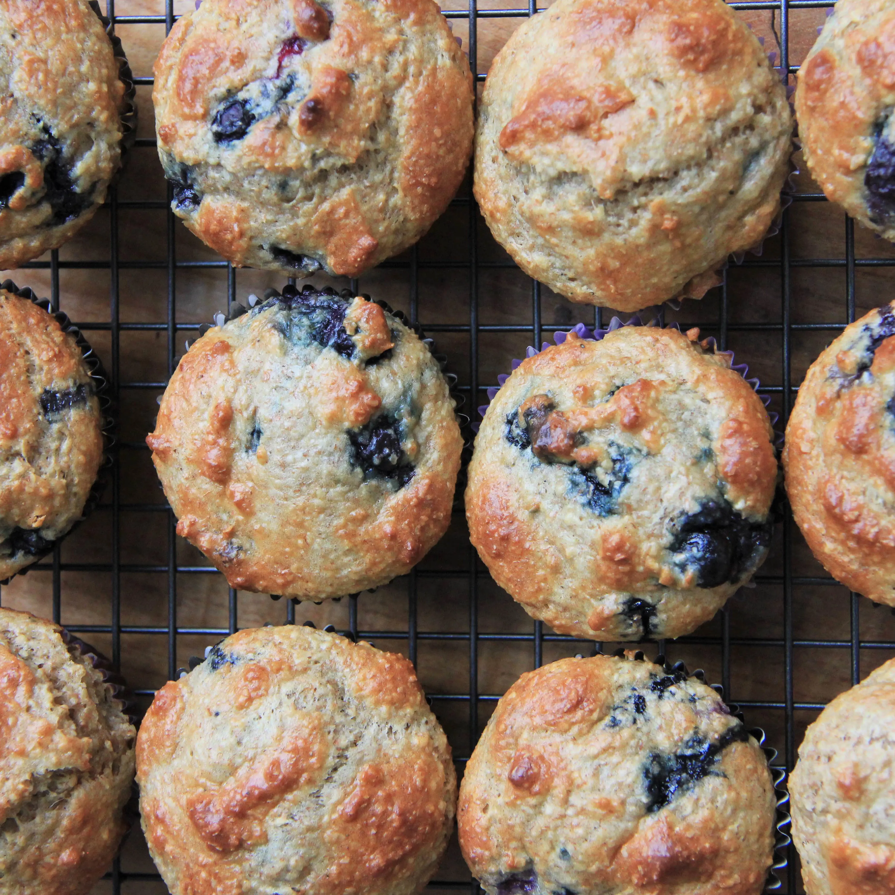 Muffins au son et aux bleuets pour diabétiques