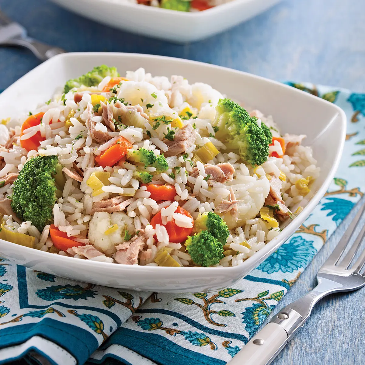 Pilaf rice with tuna