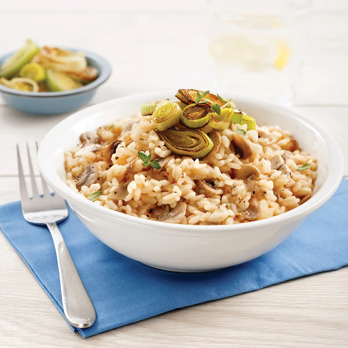 Mushrooms and leeks risotto