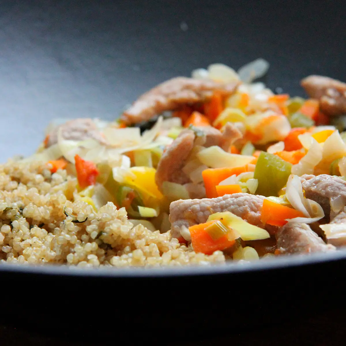 Gluten-free pork and vegetables sauté