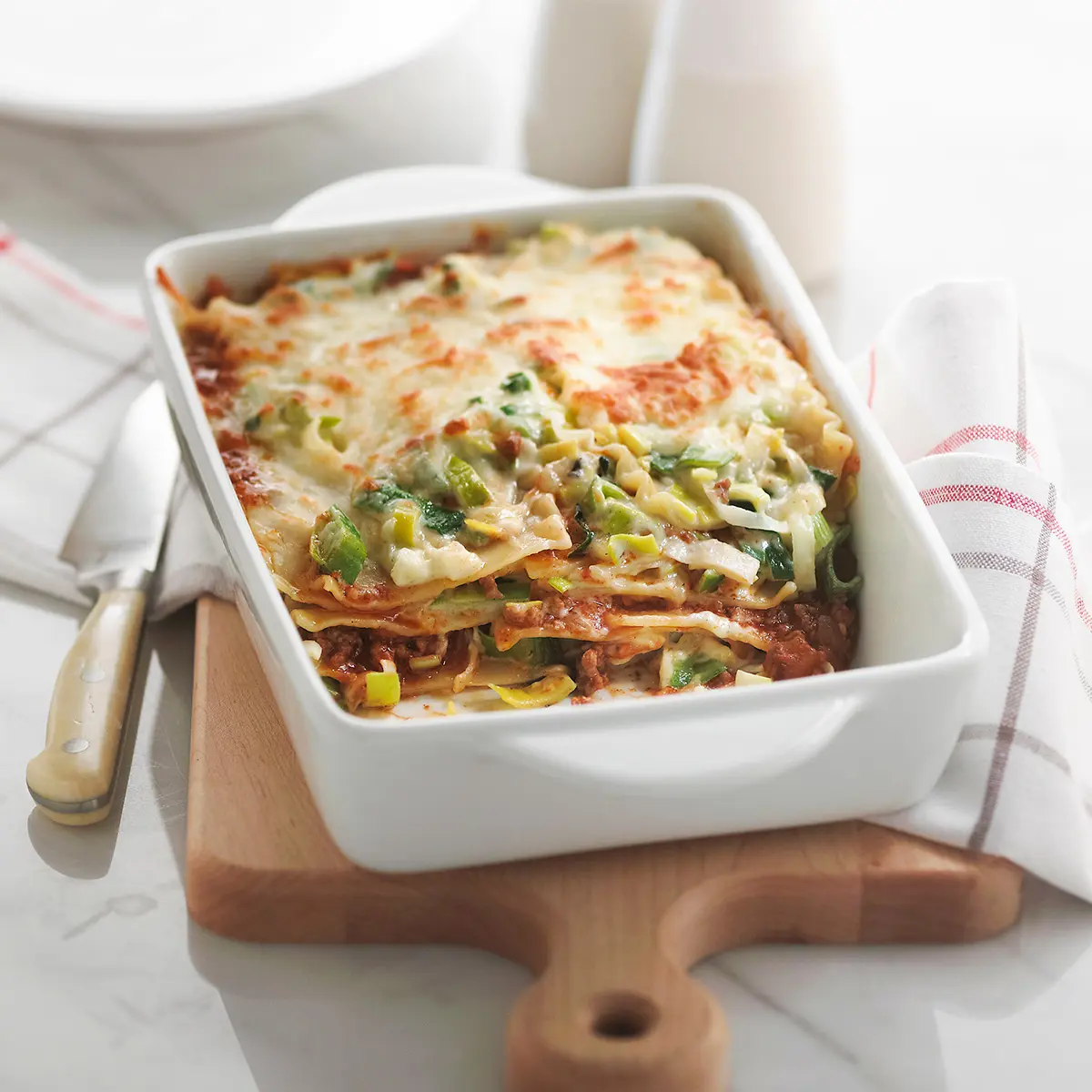 Leeks lasagna