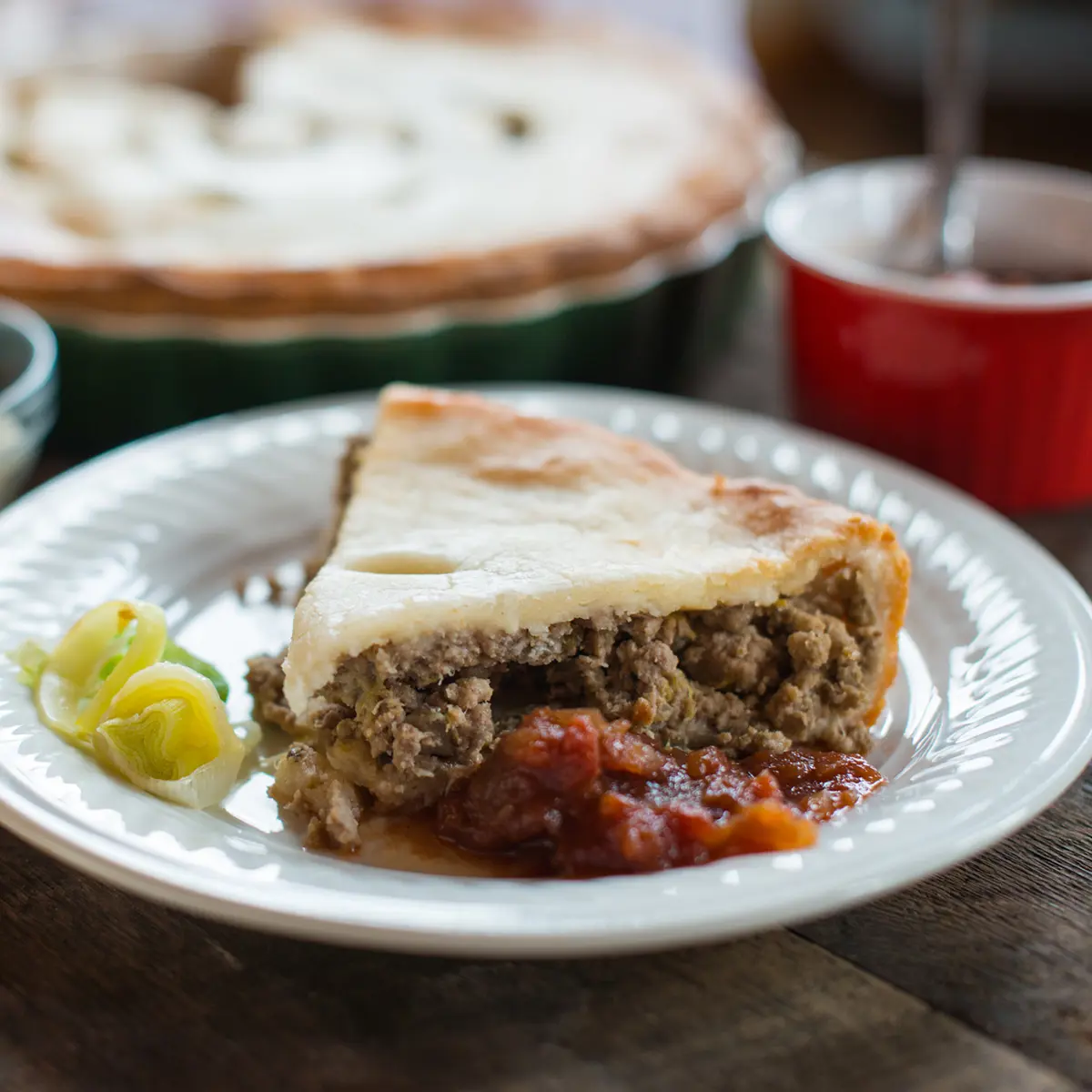 Pâté à la viande aux poireaux et champignons | Recette de pâté