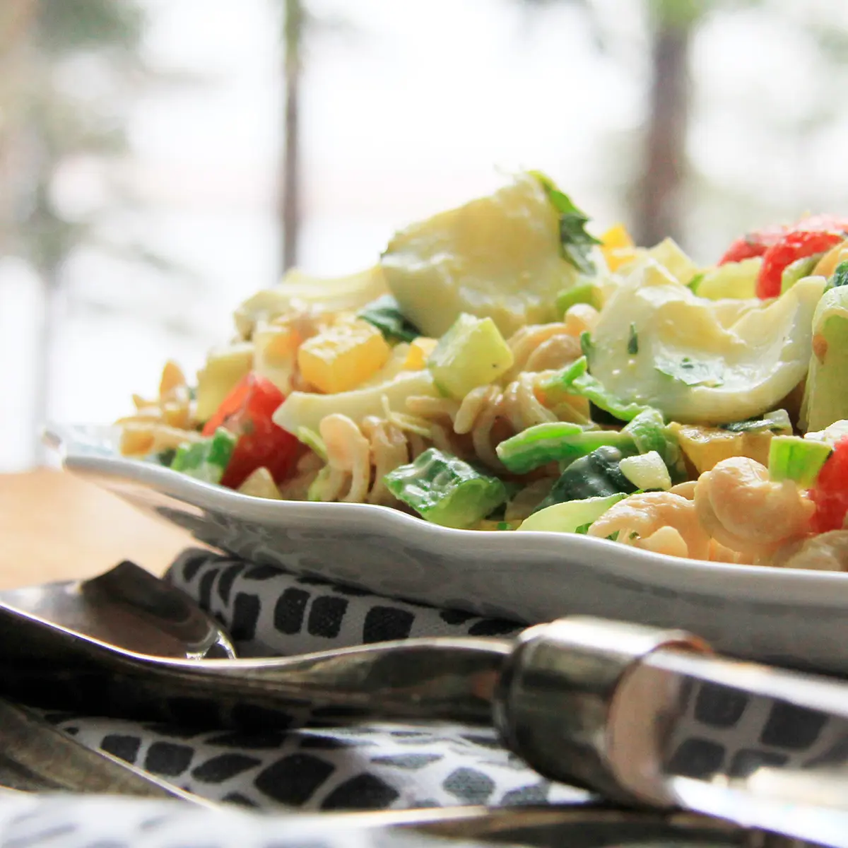 Cold pasta salad for people with diabetes | Pastas recipe