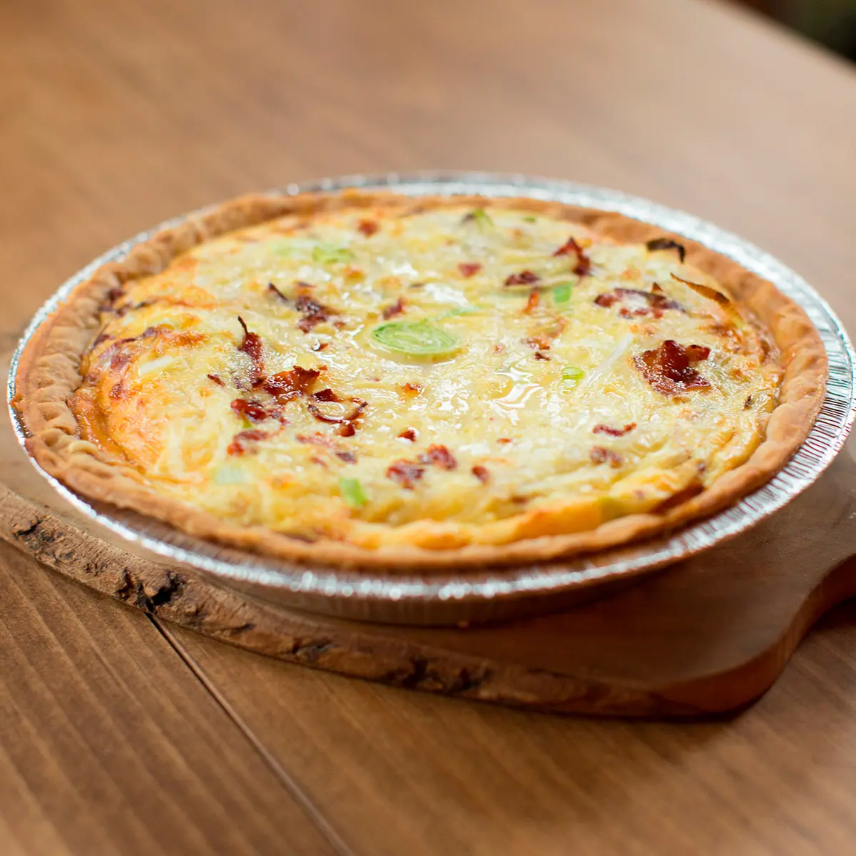 Leeks and bacon quiche