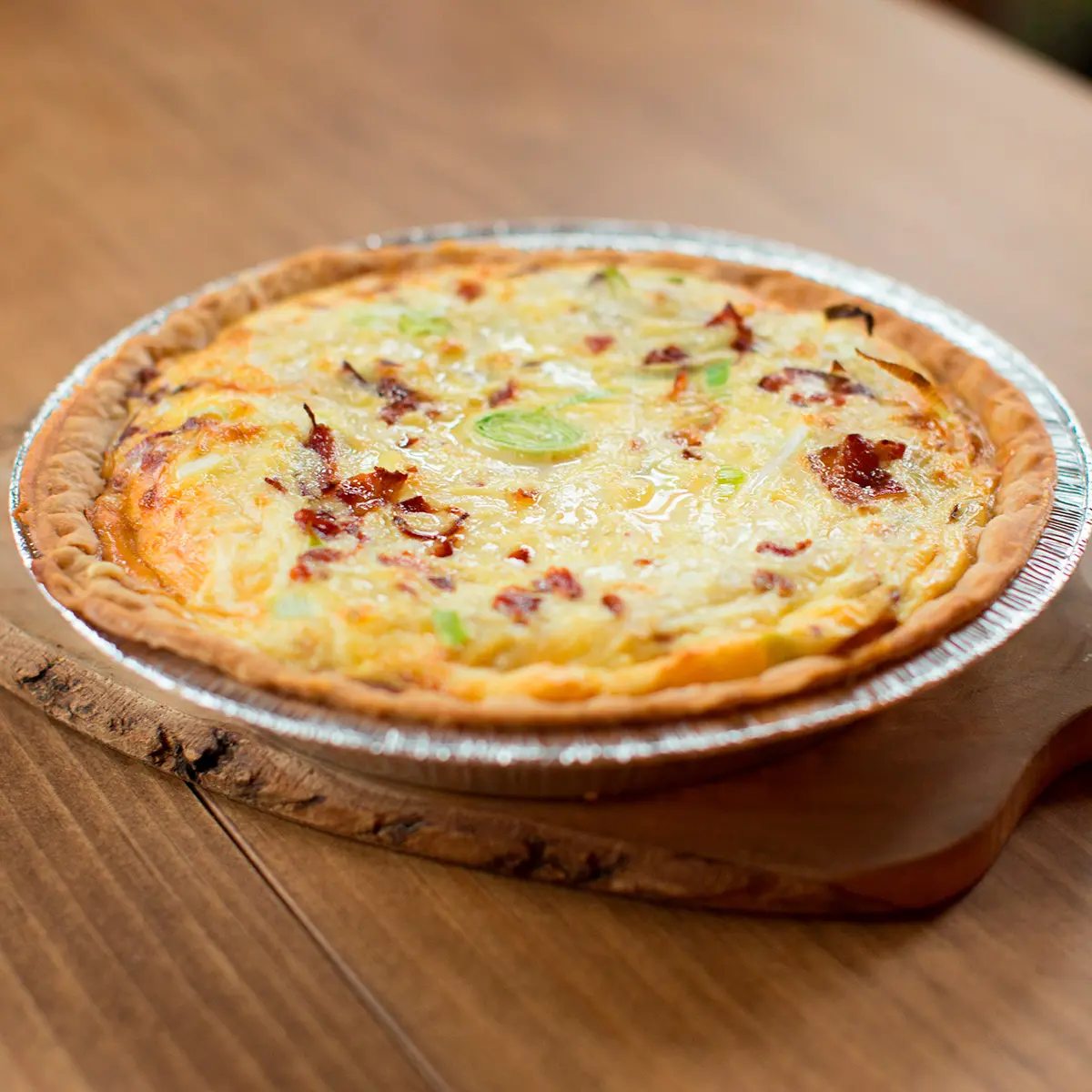 Quiche aux poireaux et au bacon