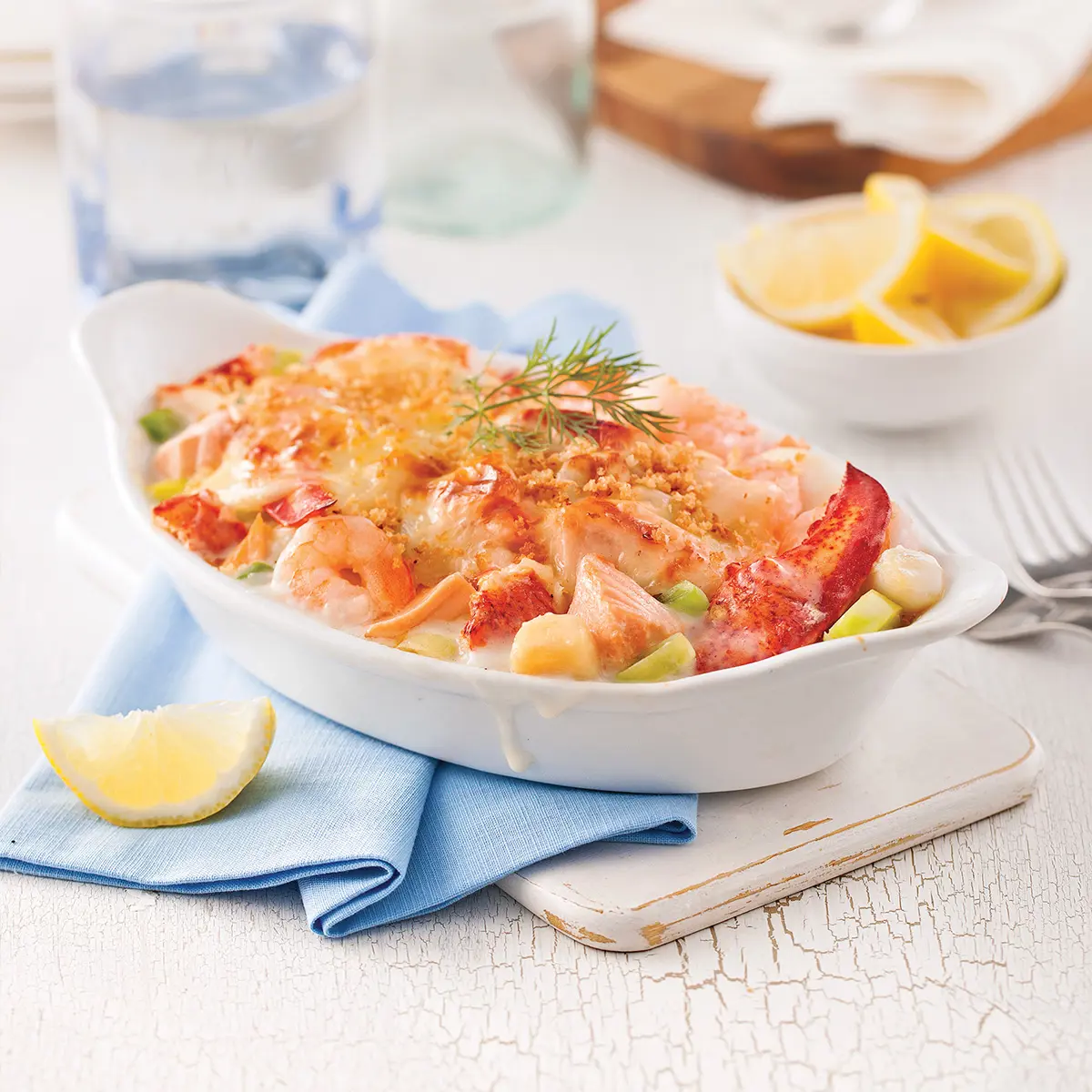 Seafood gratin