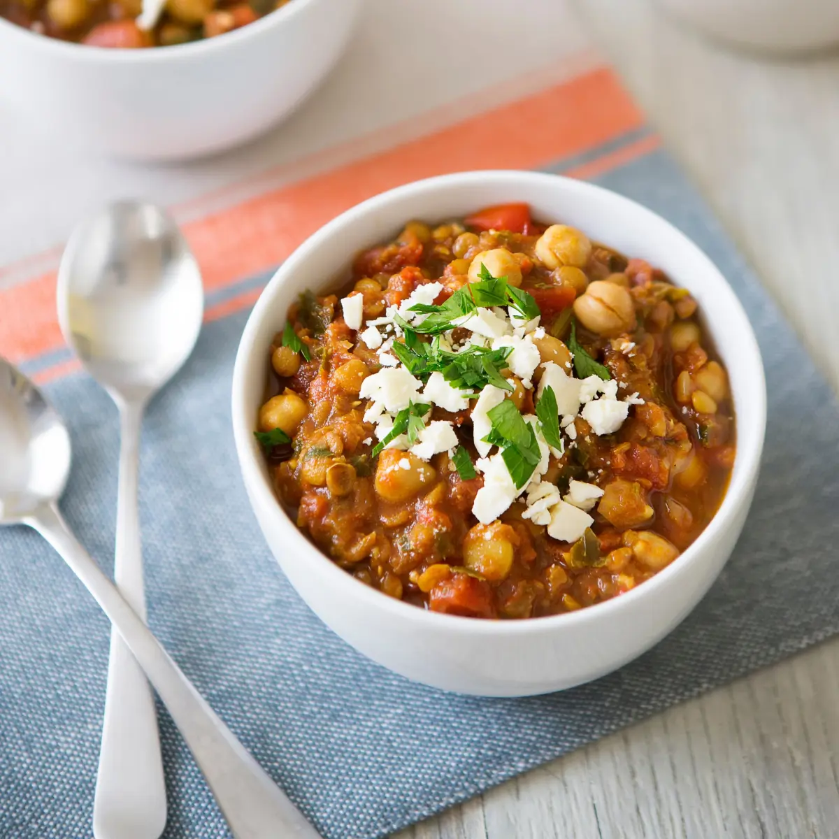 Chick peas and leeks soup