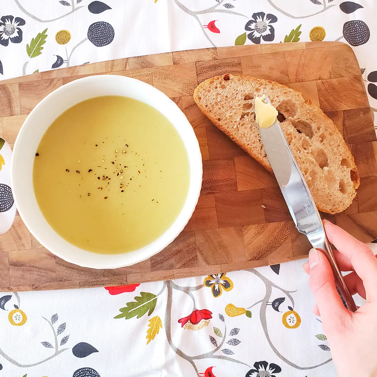 Leek and celery soup