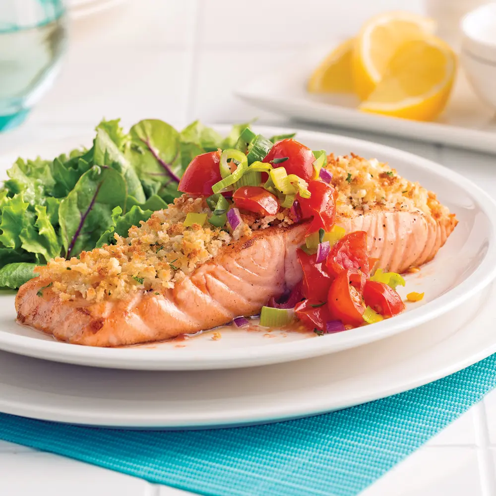 Salmon with Parmesan crust