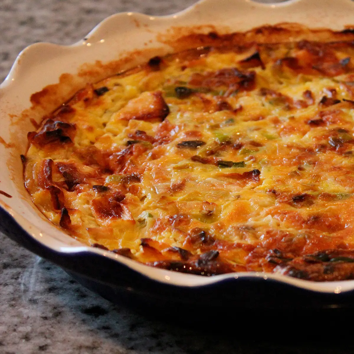 Leeks and apples quiches, healthy version