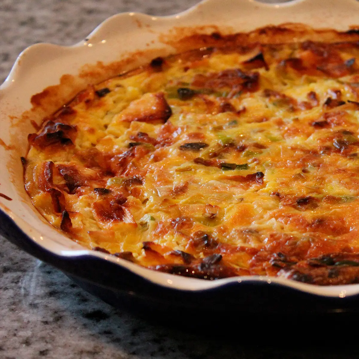 Quiche poireaux et pommes, version santé