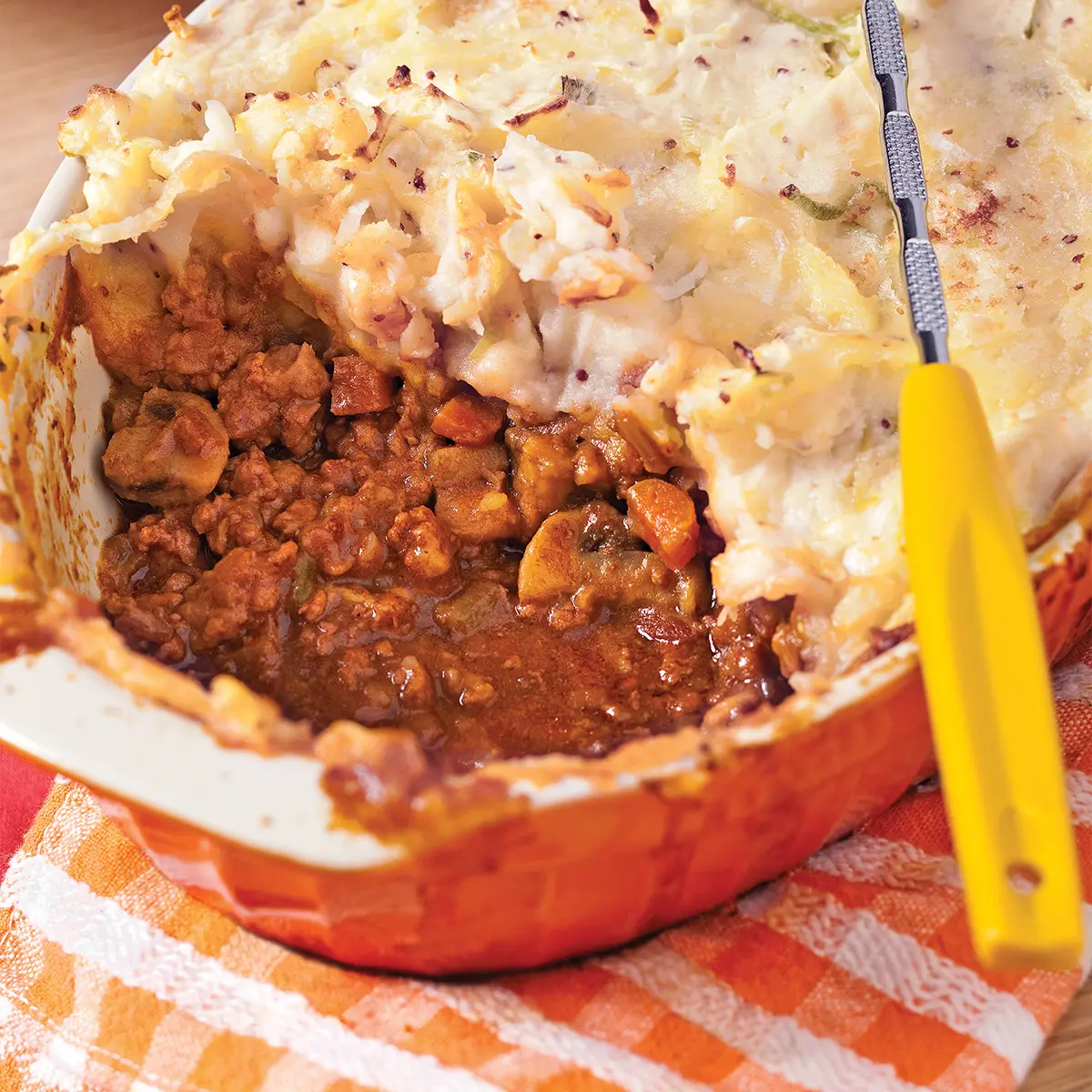 Casserole de veau haché à la purée de poireaux