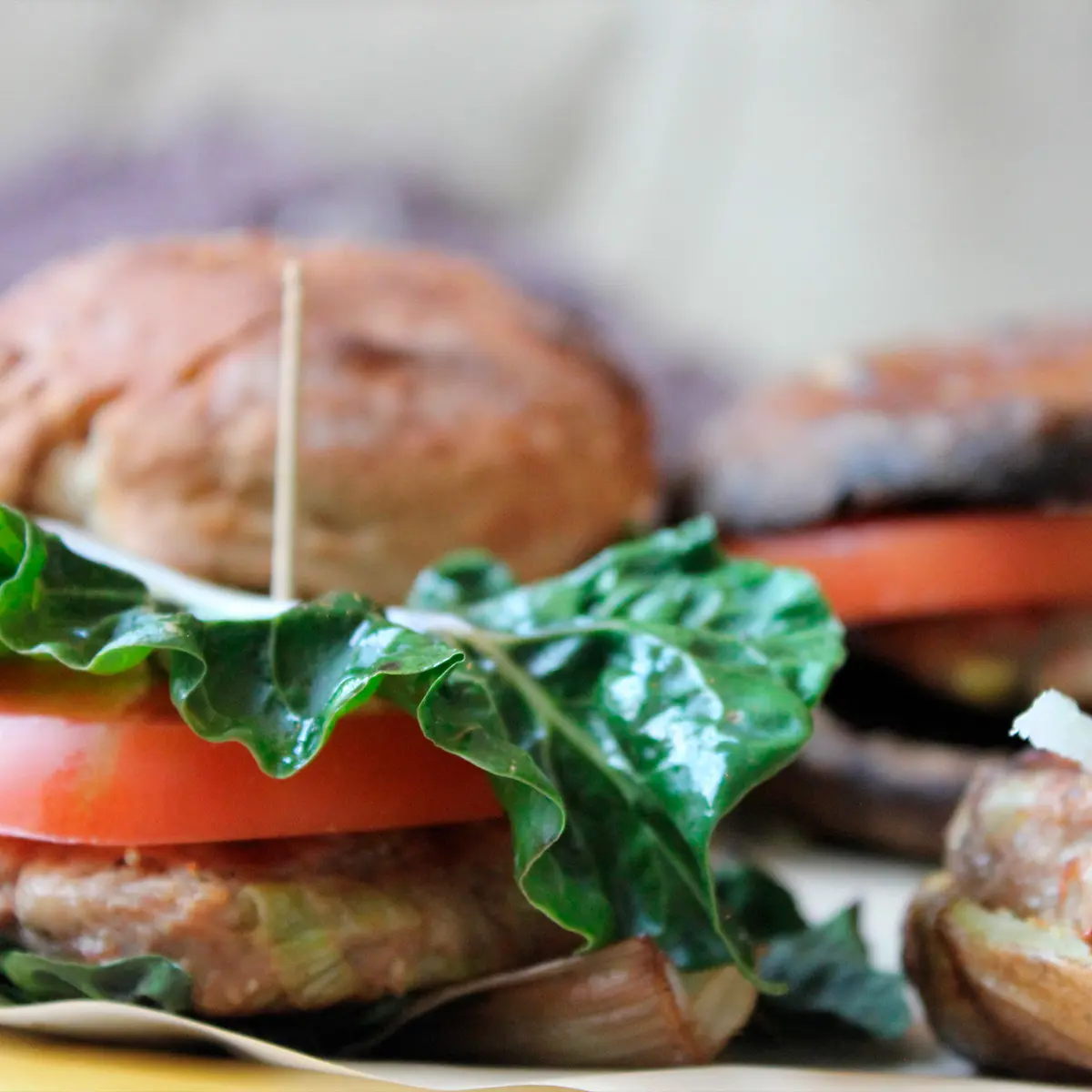 Hamburger de poulet aux poireaux, version sans gluten 