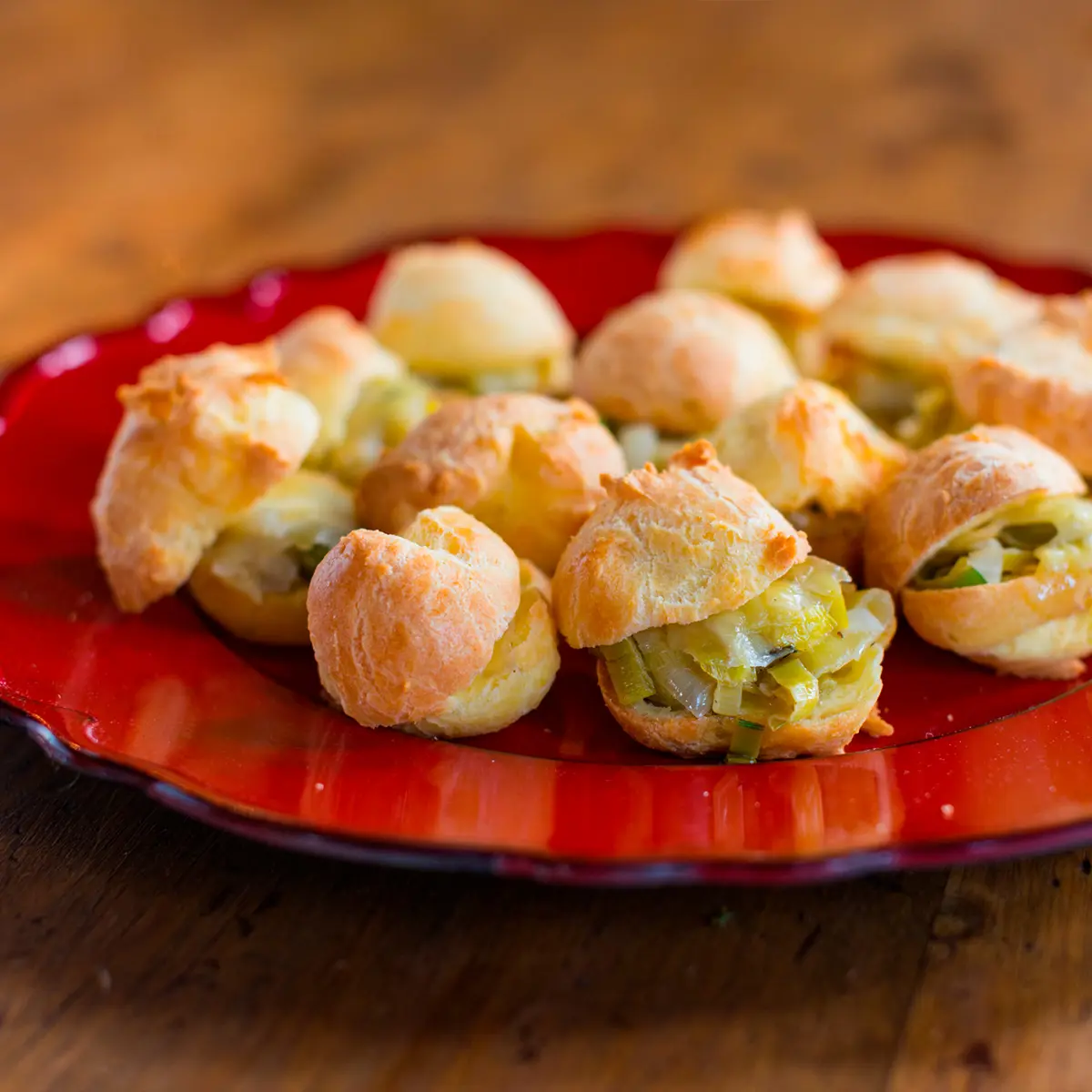 Gougères de poireaux au Migneron de Charlevoix