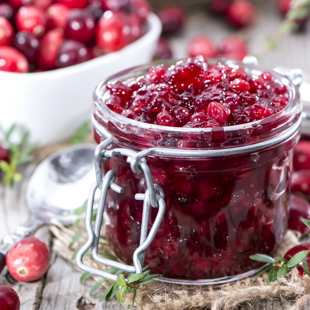 Leeks and cranberries jam